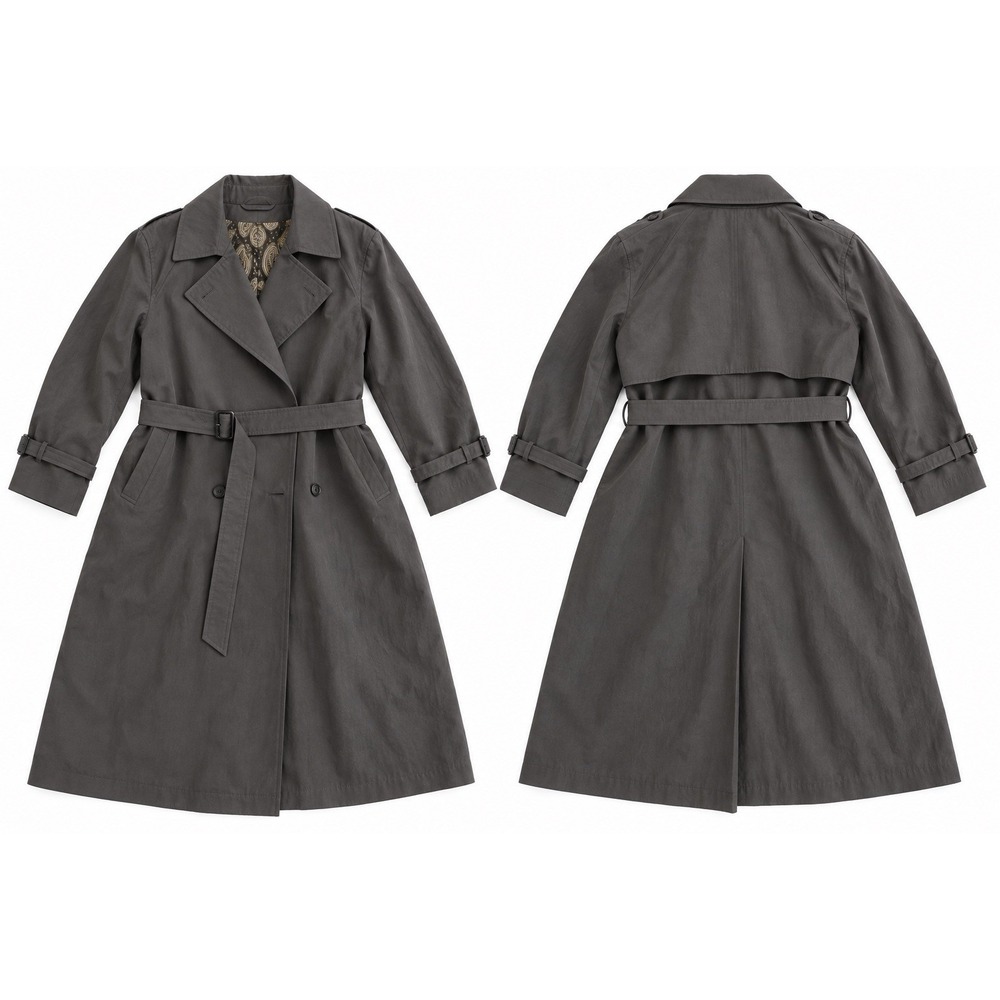 Vintage London Fog Womens 14R Chocolate Brown Trench Coat Belted Thinsulate USA